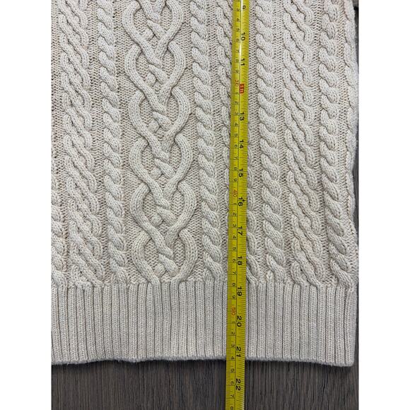 Jeanne Pierre Cream Cable Knit Turtleneck Sweater Women’s Small - Picture 4 of 5